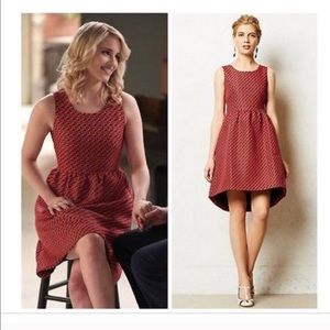 Lili Wang Geometric Red Dress